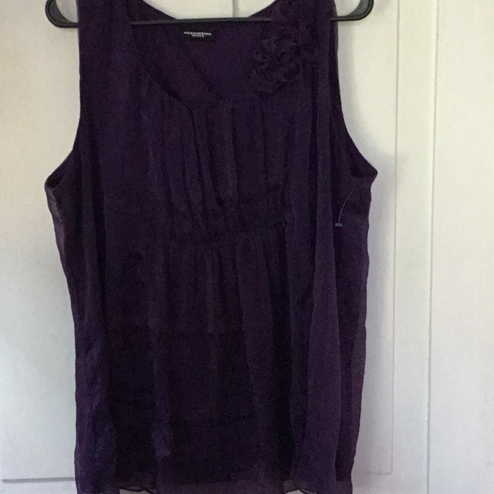 Purple perception woman top
